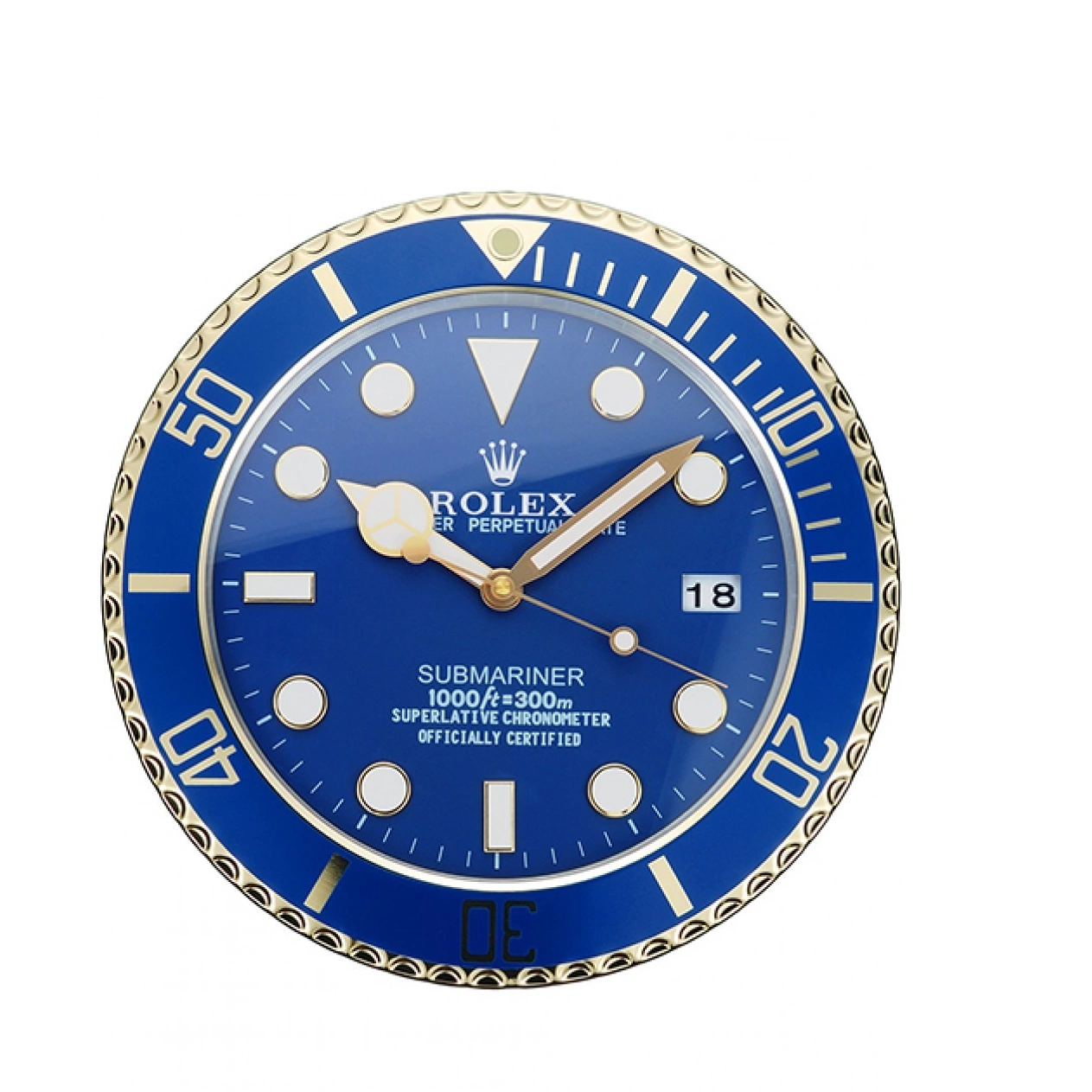 Aaa replica Rolex Clock Submariner Wall 622475 Blue 0802